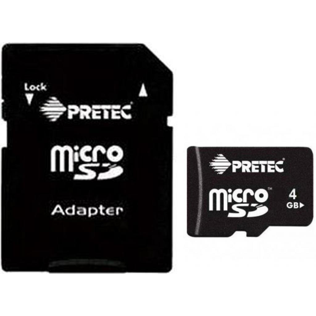 Карта пам'яті Pretec 4GB microSD Class 4 (STY04G-SA) - зображення 1