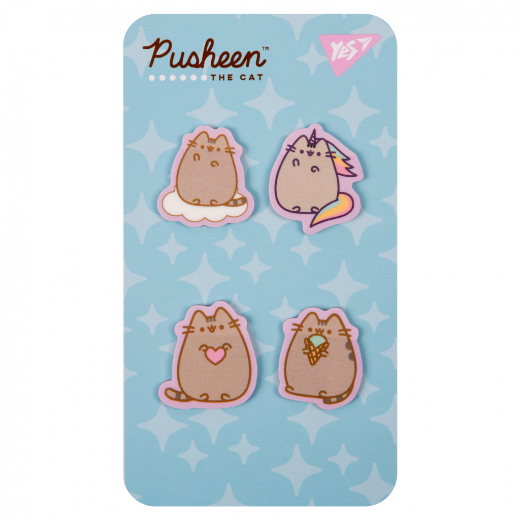 Стікер-закладка Yes Pusheen пластик 80 шт (4х20) (170419) - зображення 3