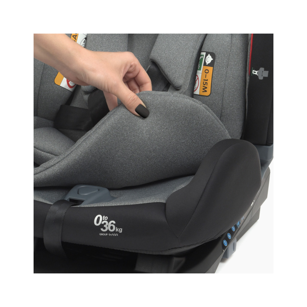 Автокрісло El Camino ME 1093 Memphis Iso-Fix 0-36 кг grey black - зображення 10