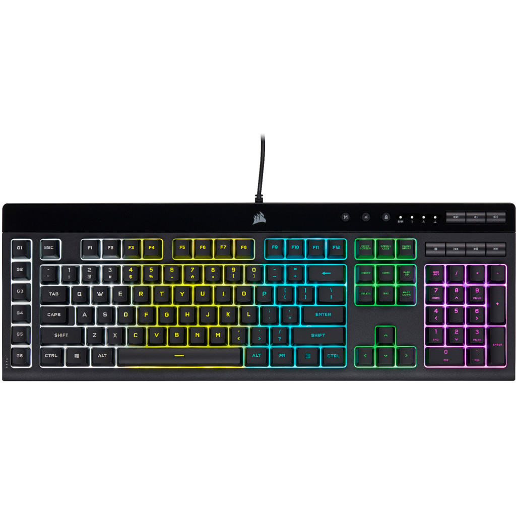 Клавіатура Corsair K55 RGB Pro USB UA Black (CH-9226765-RU) - зображення 2