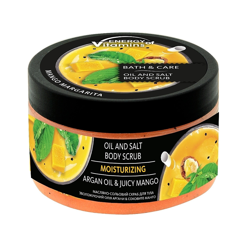 Скраб для тіла Energy of Vitamins Олійно-сольовий Зволожуючий Олія аргани і соковите манго 250 мл (4823080000809) - зображення 1