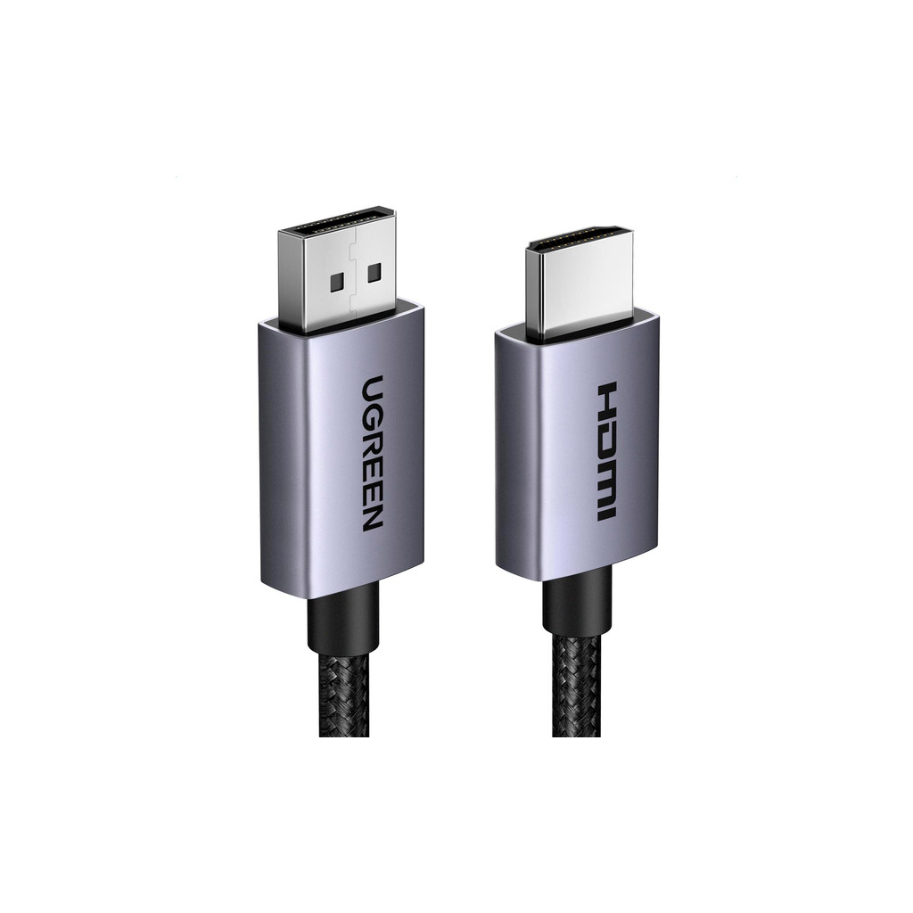 Кабель мультимедійний DisplayPort M to HDMI M 3.0m V2.0 4K30Hz DP125 black UGREEN (35843) - зображення 2