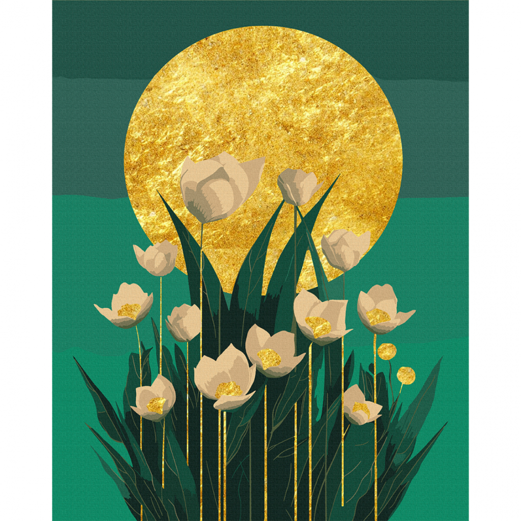 Картина по номерам Santi Квіти у місячному сяйві, 40*50 см, паталь (955263) - зображення 1