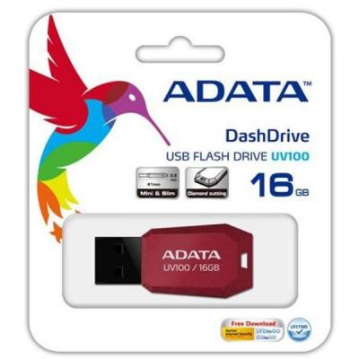 USB флеш накопичувач ADATA 16Gb UV100 Red USB 2.0 (AUV100-16G-RRD) - зображення 4