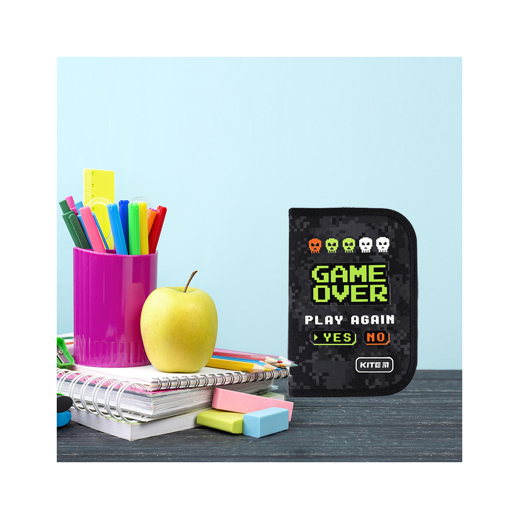 Пенал Kite Game Over 621 1 відділення, 1 відворот (K24-621-2) - зображення 6