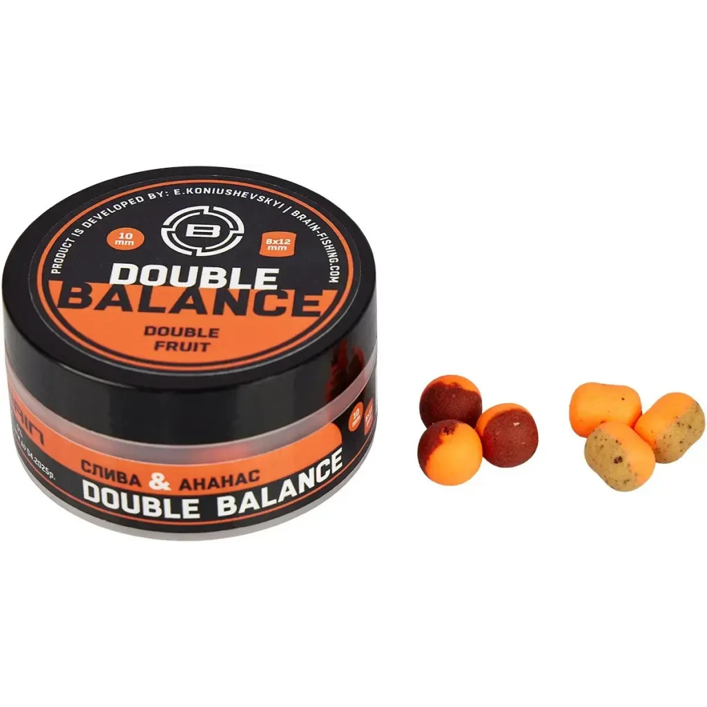Бойл Brain Double Balance Double Fruit (cлива + ананас) 10+8х12mm (1858.21.73) - зображення 1