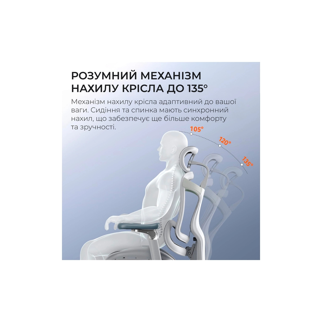 Офісне крісло Sihoo DORO C300 Pro Mesh White (DORO-C300-PRO-M102) - picture 7