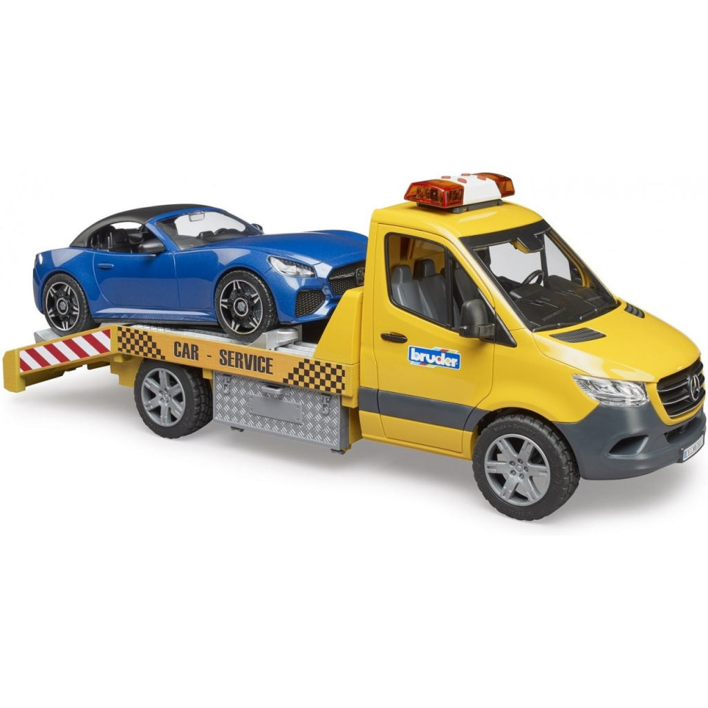 Спецтехніка Bruder автомобіль MB Sprinter евакуатор з родстером (02675) - зображення 4