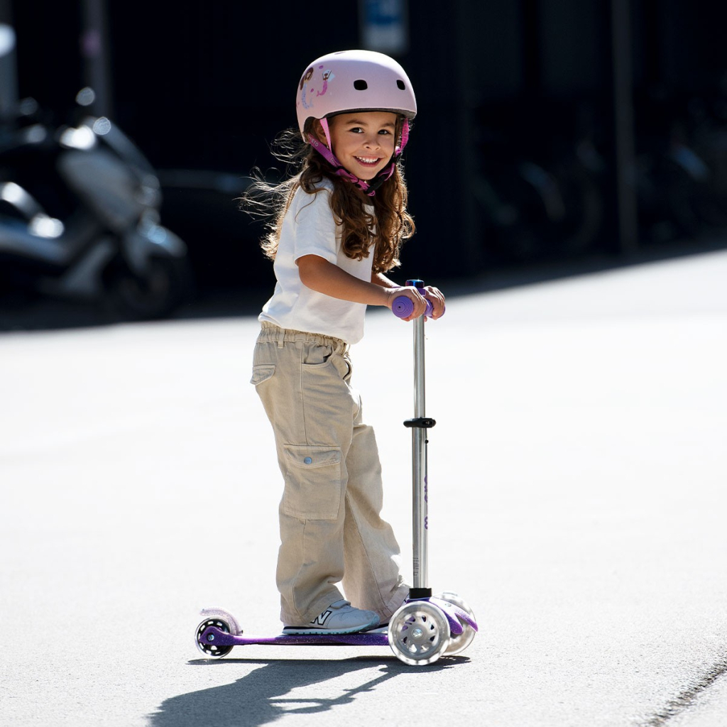 Самокат Micro Mini Deluxe Fairy Glitter LED Пурпуровий (MMD207) - зображення 8