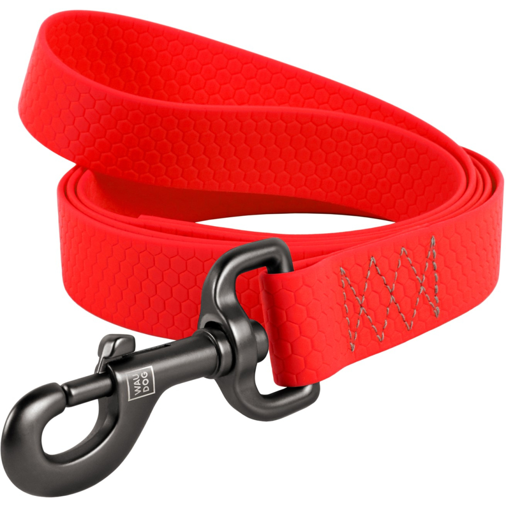 Повідець для собак WAUDOG Waterproof L-XXL Ш 25 мм Д 305 см червоний (27343) - зображення 1
