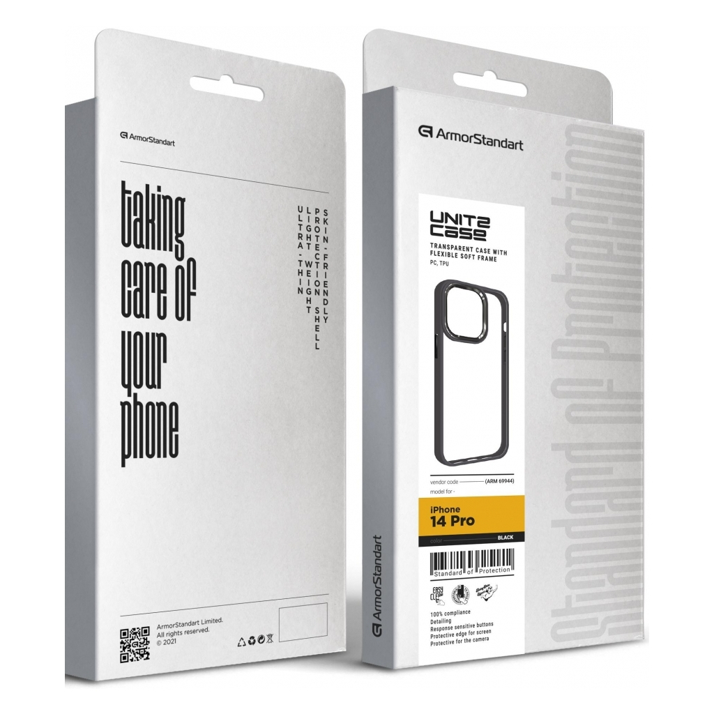 Чохол до мобільного телефона Armorstandart UNIT2 Apple iPhone 14 Pro Black (ARM69944) - зображення 5