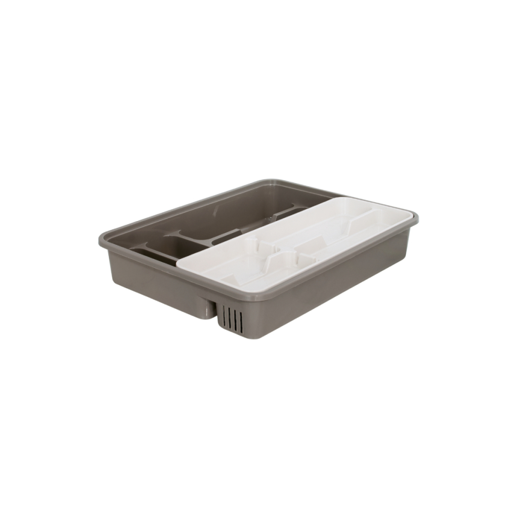 Органайзер для столових приборів Алеана зі вставкою какао/біла троянда (алн 167402/какао/біла роза) - зображення 1