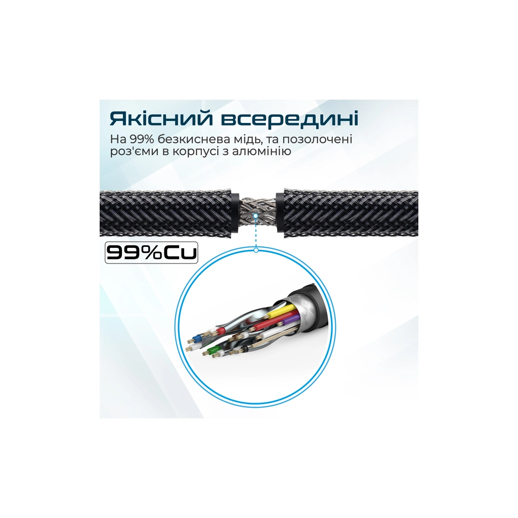 Кабель мультимедійний HDMI to HDMI v.2.0 prolink4k1-500.black Promate (prolink4k1-500.black) - зображення 3