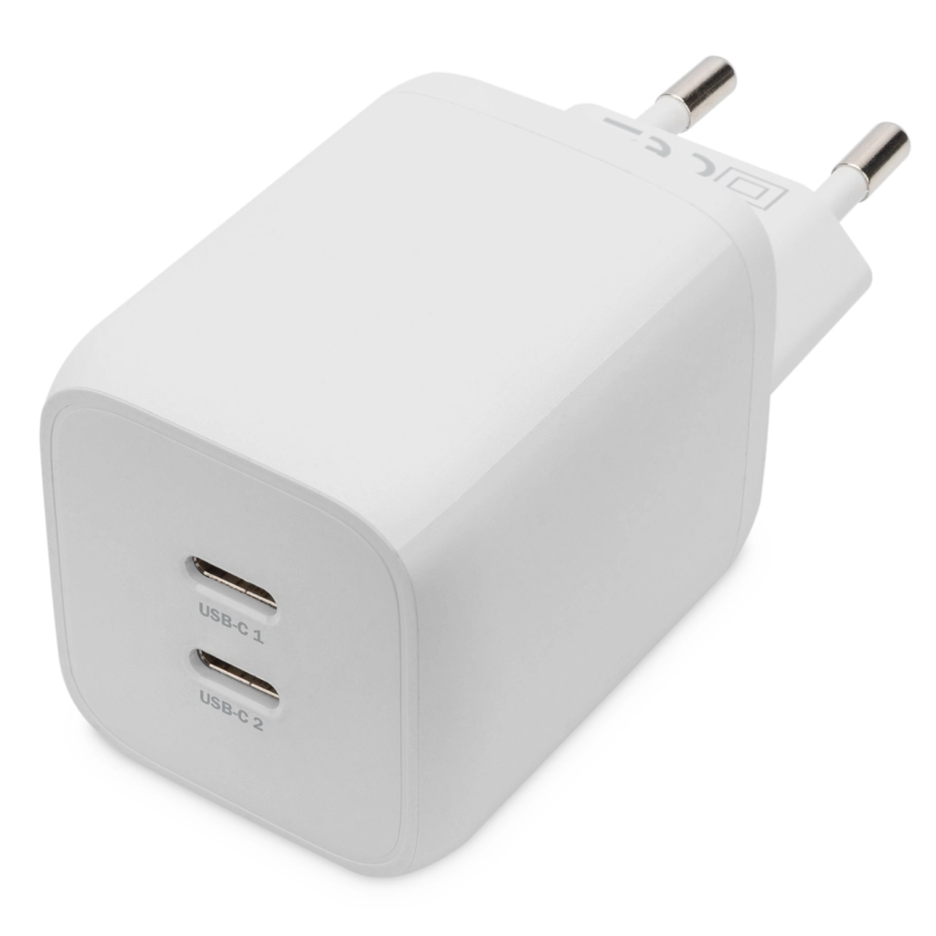 Зарядний пристрій Digitus 2xUSB-C PD65W GaN (DA-10063) - изображение 1