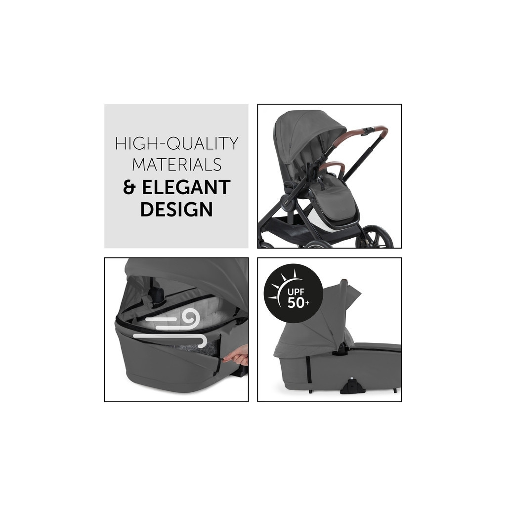 Коляска Hauck 2 в 1 Walk N Care Air (Dark Grey) (16548-5) - зображення 7