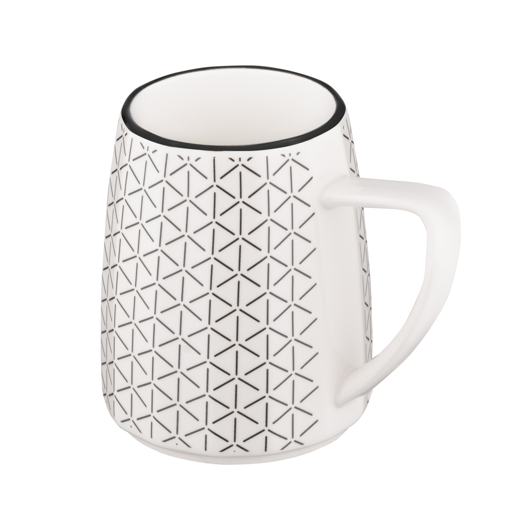 Чашка Ardesto Lamberto, 360мл, порцеляна, біло-сіра (AR3052) - зображення 4