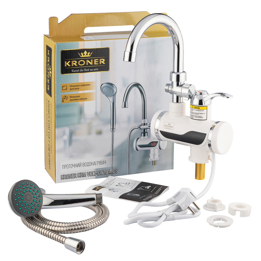 Проточний водонагрівач Kroner Volt-CW191MDS (CV023248) - зображення 7