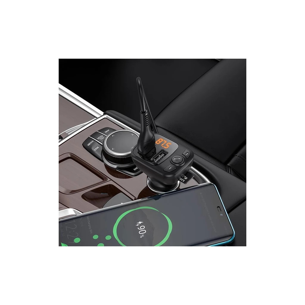 FM модулятор BOROFONE BC41, Black, Box - зображення 5