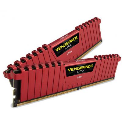 Модуль пам'яті для комп'ютера DDR4 8GB (2x4GB) 3200 MHz Vengeance LPX Red Corsair (CMK8GX4M2B3200C16R) - зображення 3