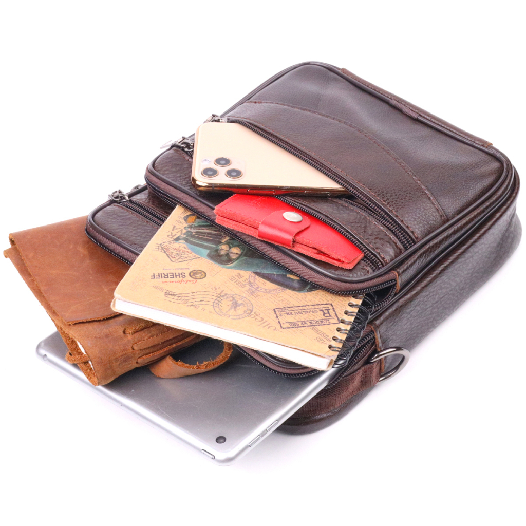 Сумка Vintage Чоловіча шкіряна Коричнева (21274) - зображення 7