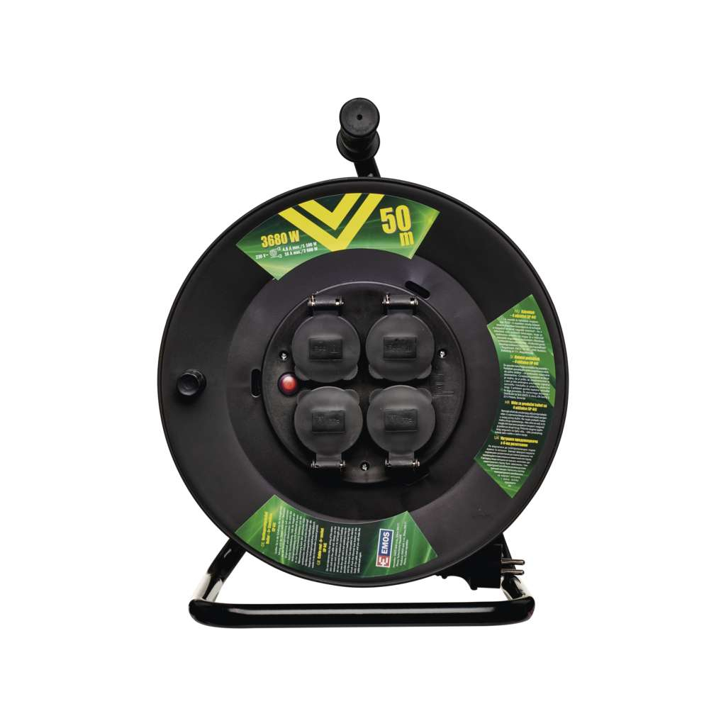 Мережевий подовжувач EMOS катушка 4 роз., 50 м (P08250) - зображення 1