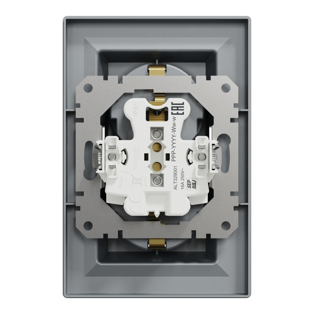 Розетка Schneider Electric ASFORA із заземленням подвійна сталь 16А (EPH9900162) - изображение 8
