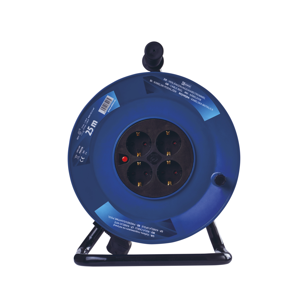 Мережевий подовжувач EMOS катушка 4 роз., 25 м (P09225M) - зображення 4