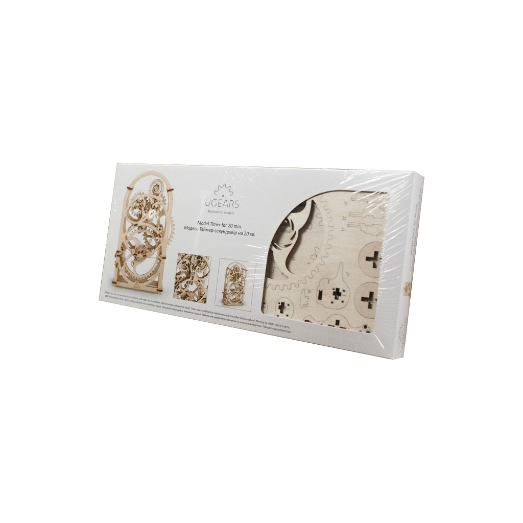 Збірна модель Ugears механічний Таймер-секундомір на 20 хвилин (70004) - зображення 7
