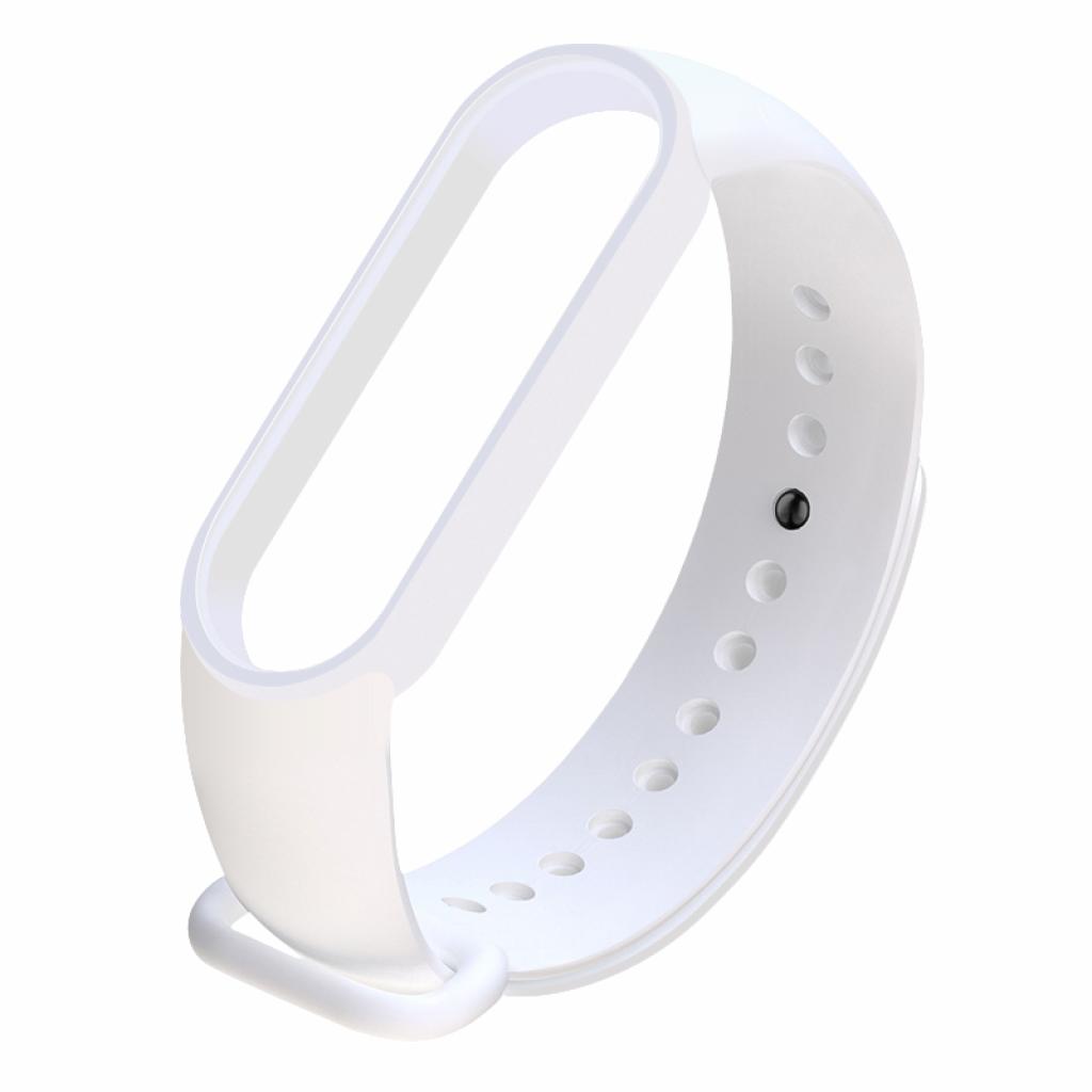Ремінець до фітнес браслета BeCover Silicone для Xiaomi Mi Smart Band 5 White (705072) - зображення 2