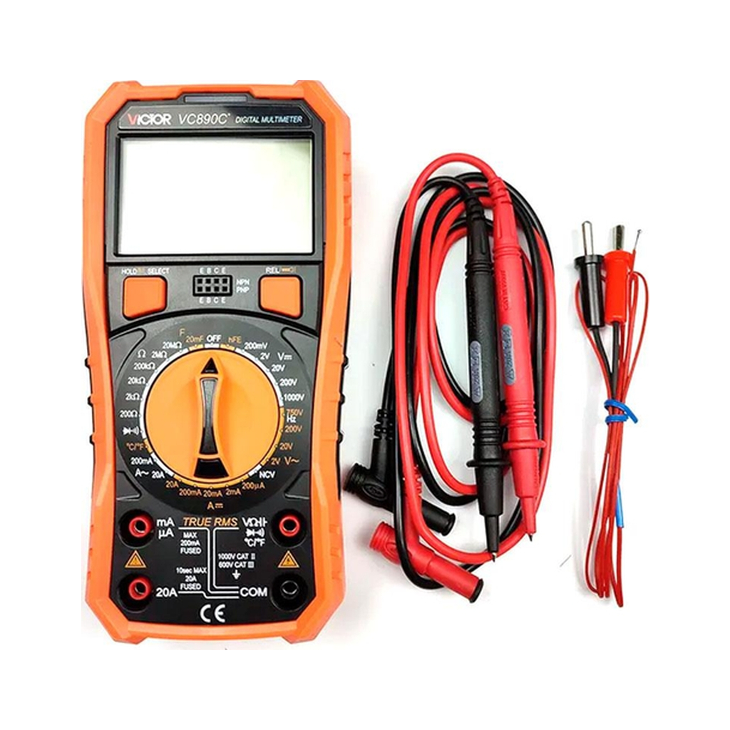 Цифровий мультиметр Victor VC890C, V, A, R, С, F, C/F, NCV (VC890C) - зображення 1