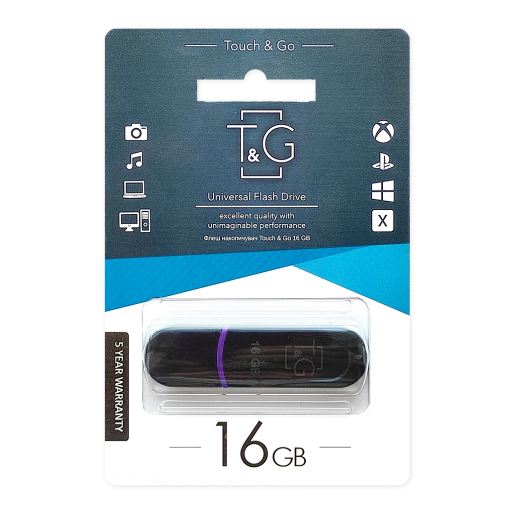 USB флеш накопичувач T&G 16GB 012 Classic Series Black USB 2.0 (TG012-16GBBK) - зображення 2