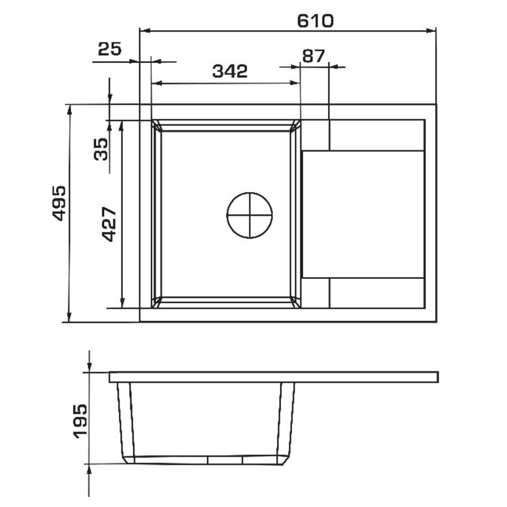 Мийка кухонна GRANADO ALTEA gris (gr1308) - зображення 6