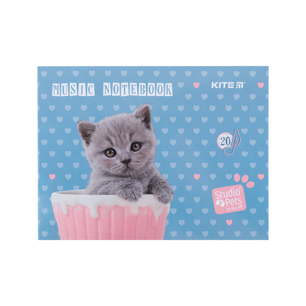 Зошит Kite для нот Studio Pets А5, 20 аркушів (SP24-405) - зображення 1