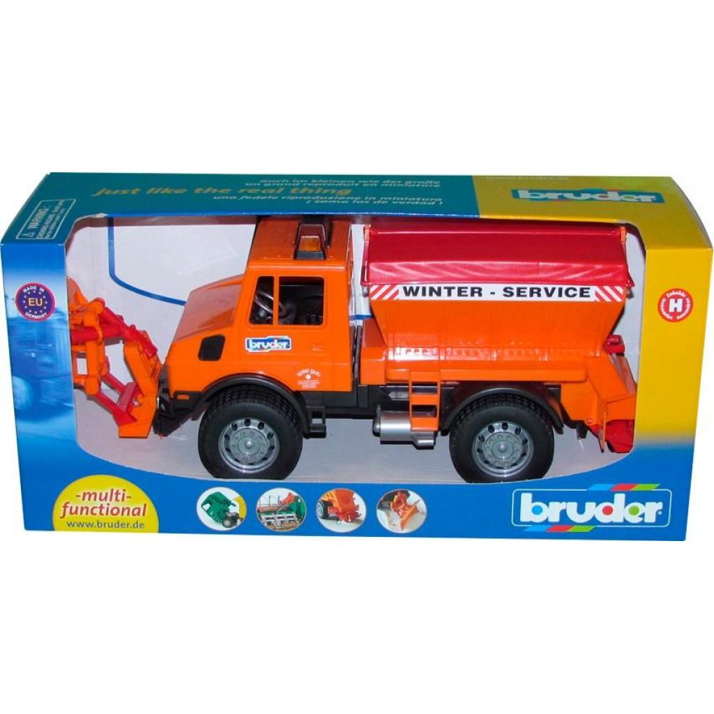 Спецтехніка Bruder вантажівка MB Unimog 1:16 Жовтогарячий (02572) - зображення 8