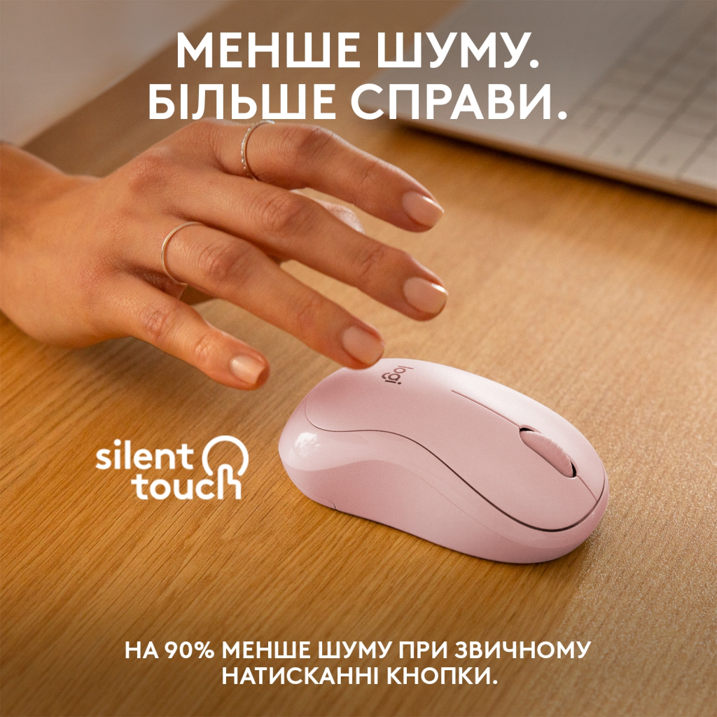 Мишка Logitech M240 Silent Bluetooth Rose (910-007121) - зображення 4