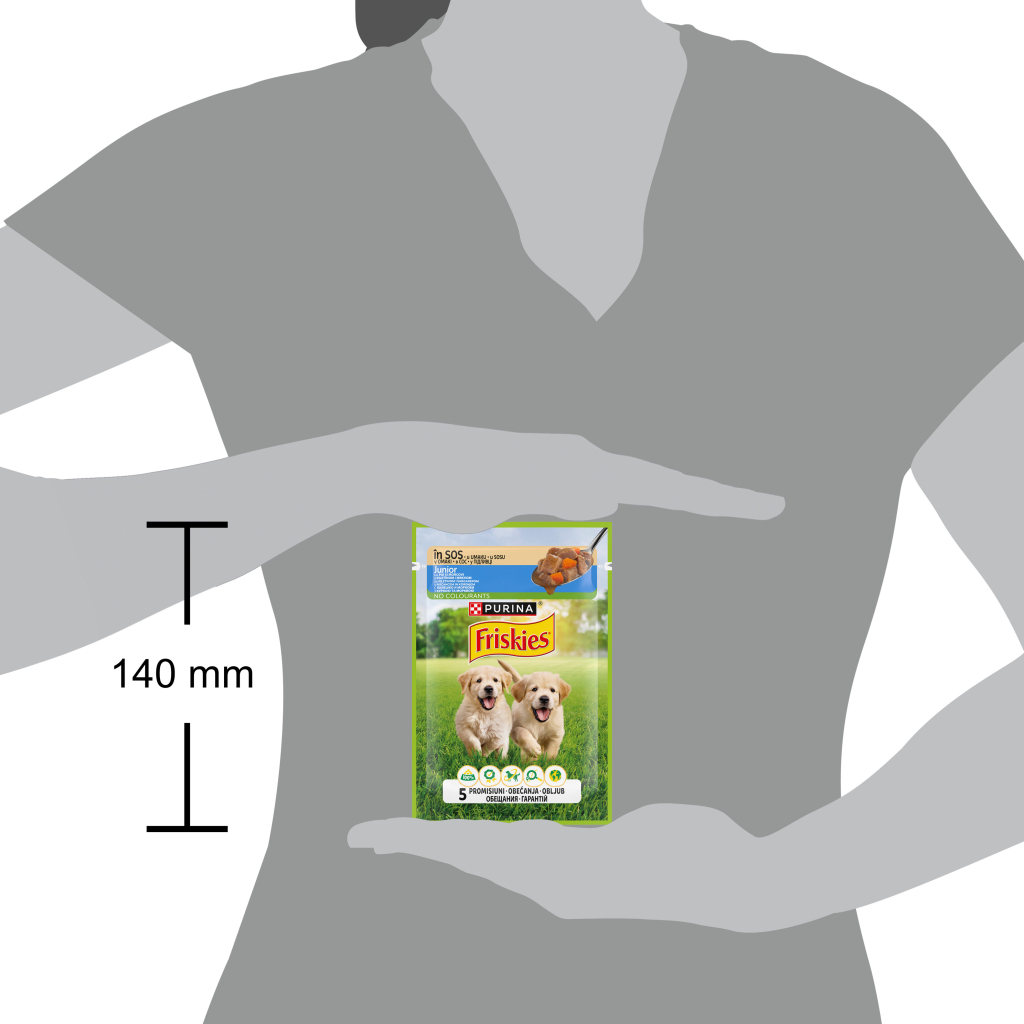 Вологий корм для собак Purina Friskies Junior з куркою та морквою у підливці 85 г (8445290751096) - изображение 4
