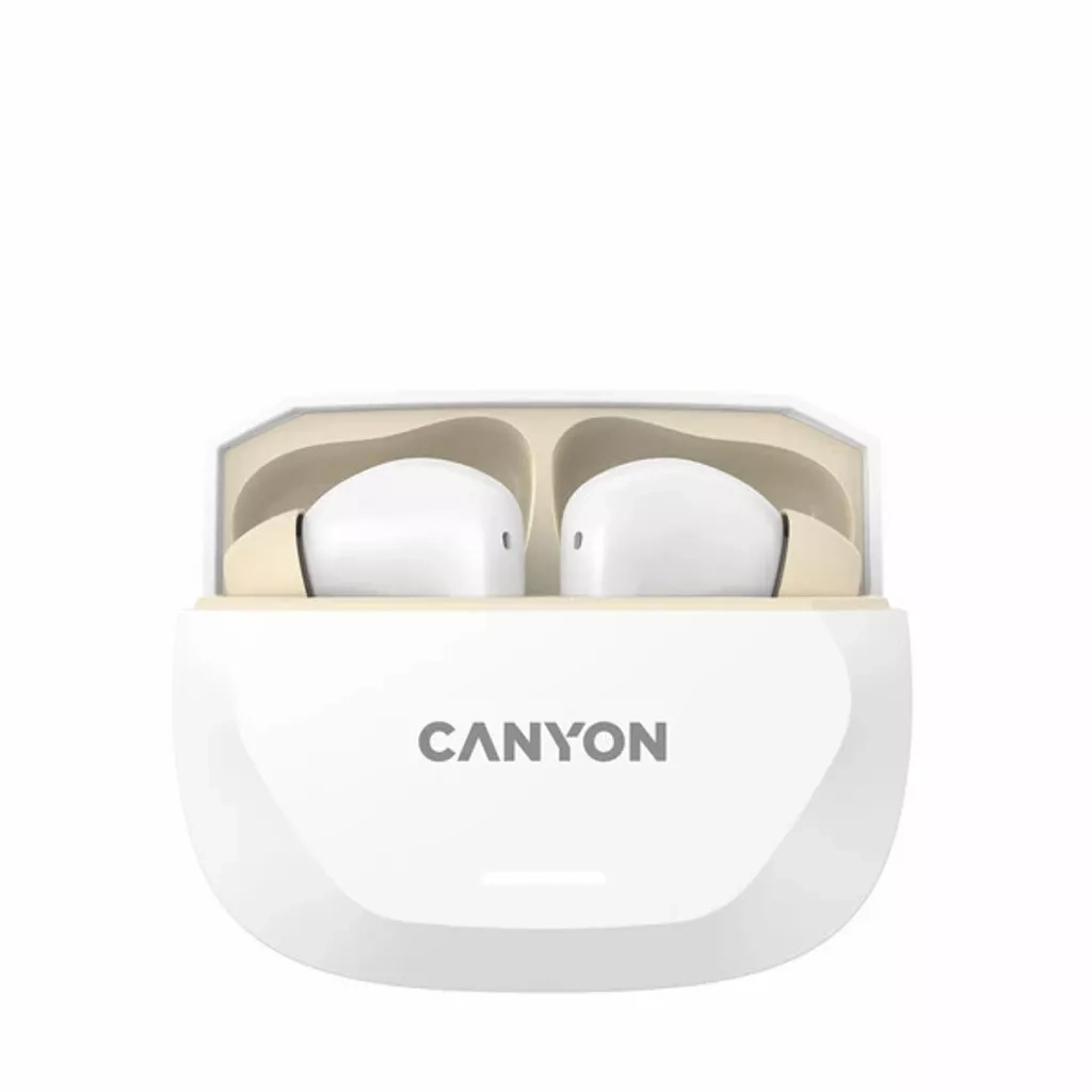 Навушники Canyon Hexagon 7 TWS ANC+ENC Wireless Charge White/Beige (CNS-TWS7WB) - зображення 2