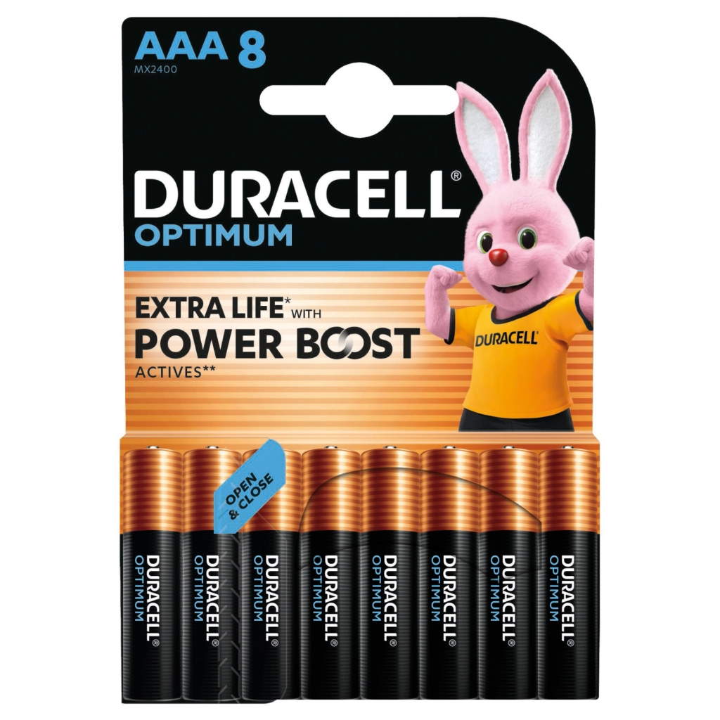 Батарейка Duracell Optimum AAA лужні 8 шт. в упаковці (5015602) - зображення 1
