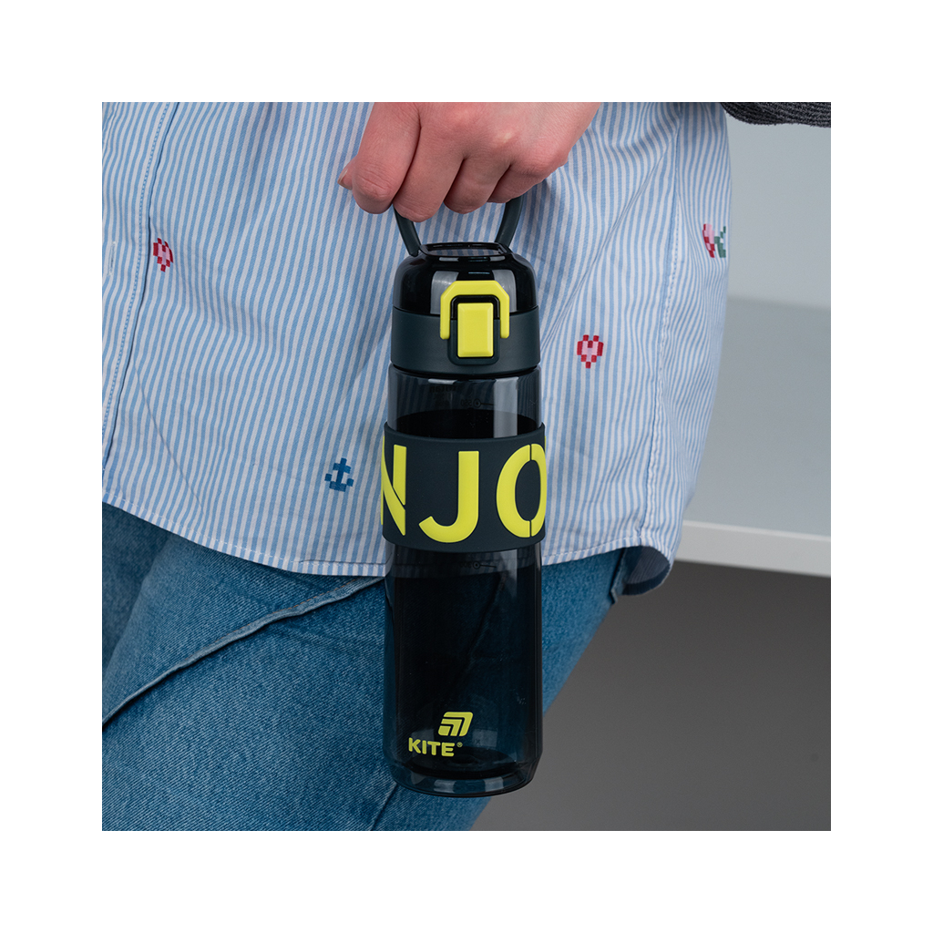 Пляшка для води Kite 680 мл чорно-жовта (K25-1233-1) - зображення 6