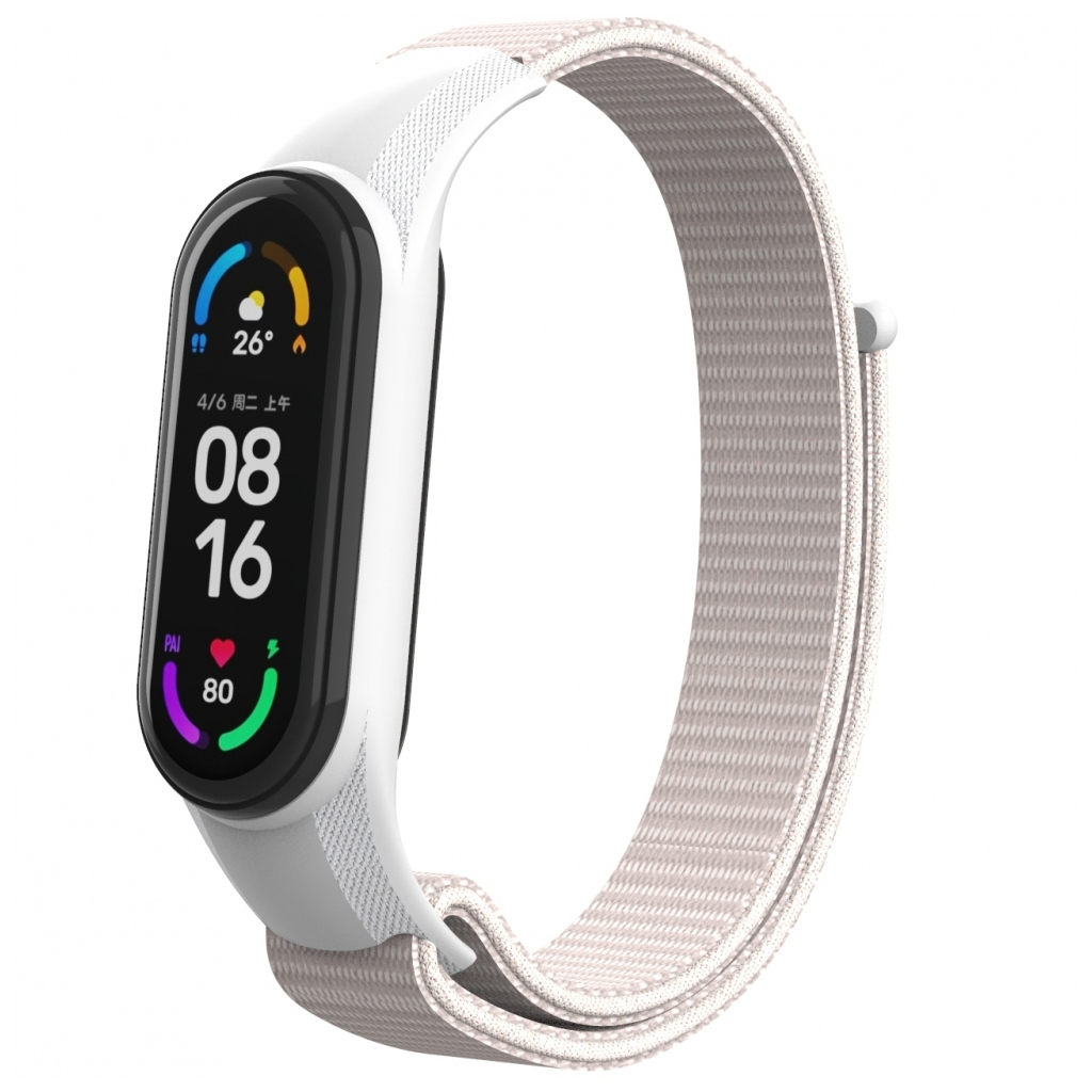 Ремінець до фітнес браслета Armorstandart нейлоновий для Xiaomi Mi Band 7/6/5/4 Pink (ARM67851) - зображення 1