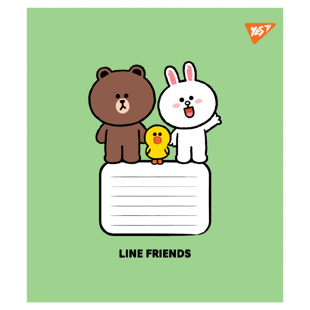 Зошит Yes Line Friends Stylish А5 12 аркушів коса лінія (767647) - зображення 4