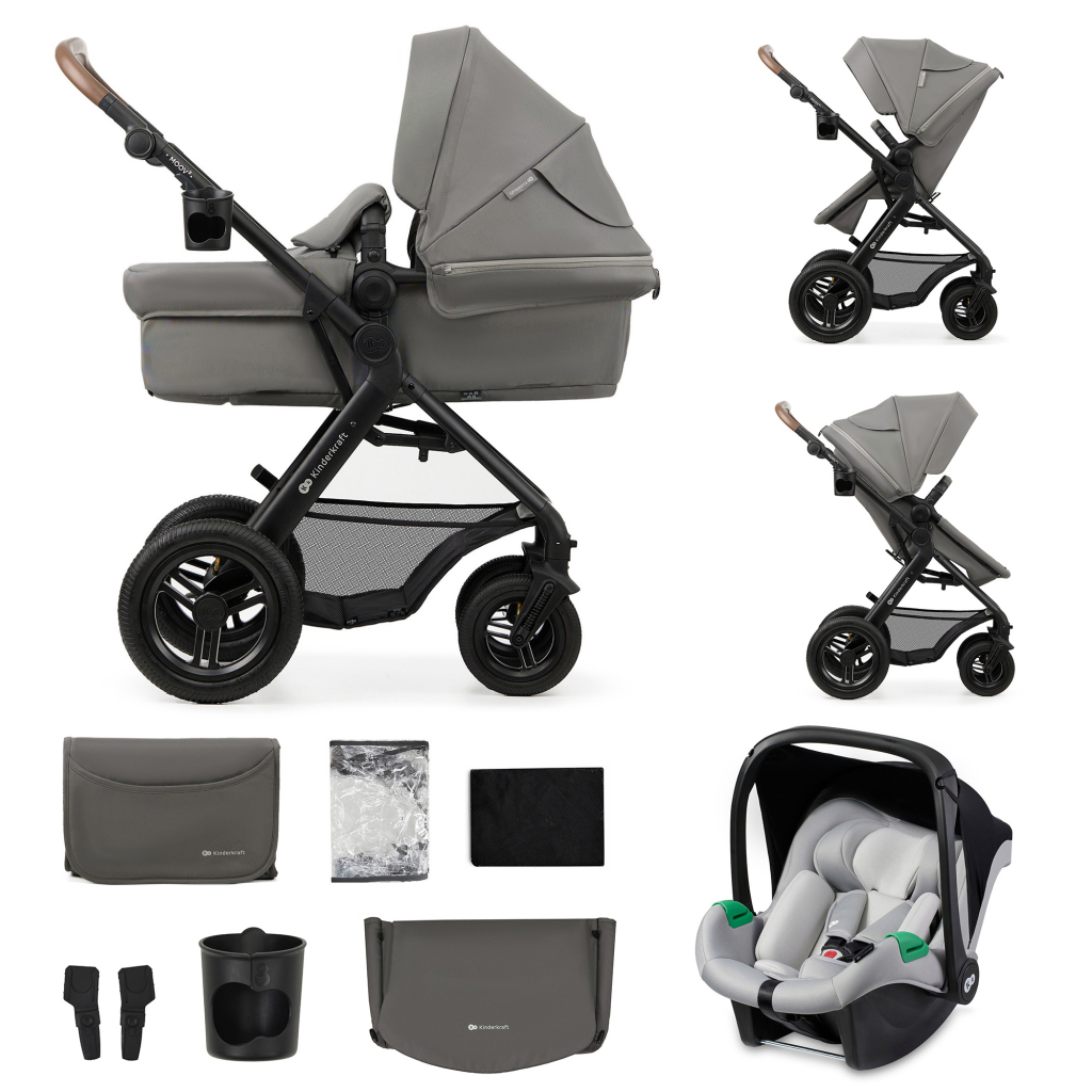 Коляска Kinderkraft 3 в 1 Moov 2 Air Light Gray (KSMOOV02LGR3000) (5902533925940) - зображення 1