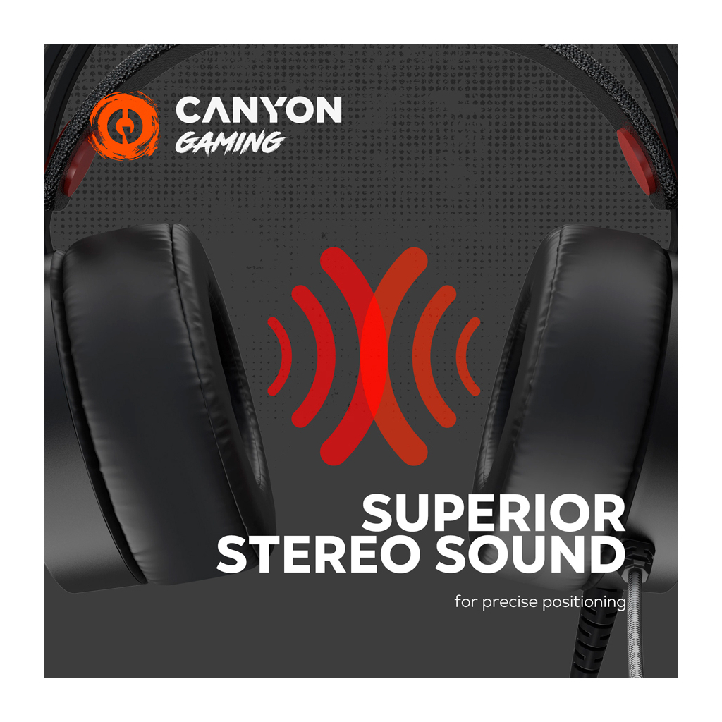 Навушники Canyon Interceptor GH-8A Black-Orange (CND-SGHS8A) - зображення 9