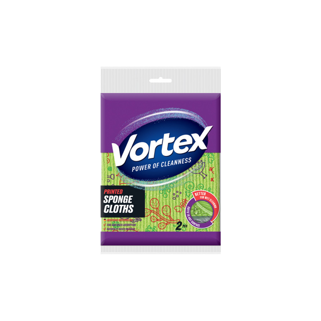 Серветки для прибирання Vortex з принтом 2 шт. (4823071629200) - зображення 1