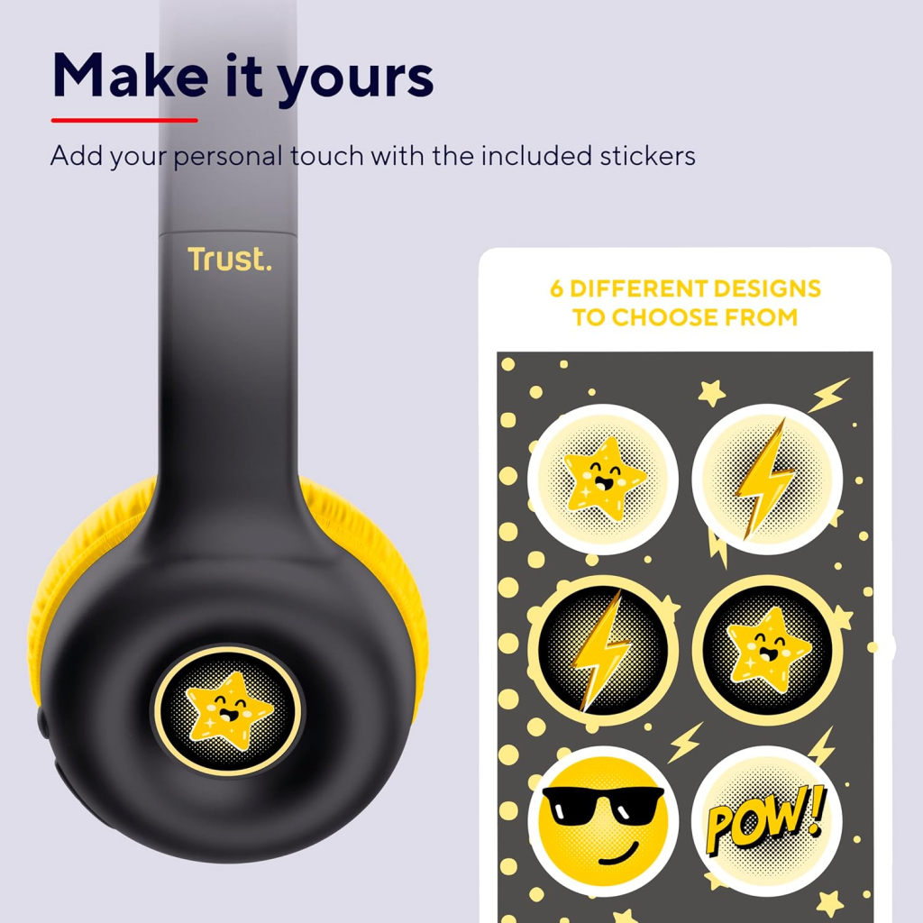 Навушники Trust Nouna Kids Wireless Black (25405) - зображення 7