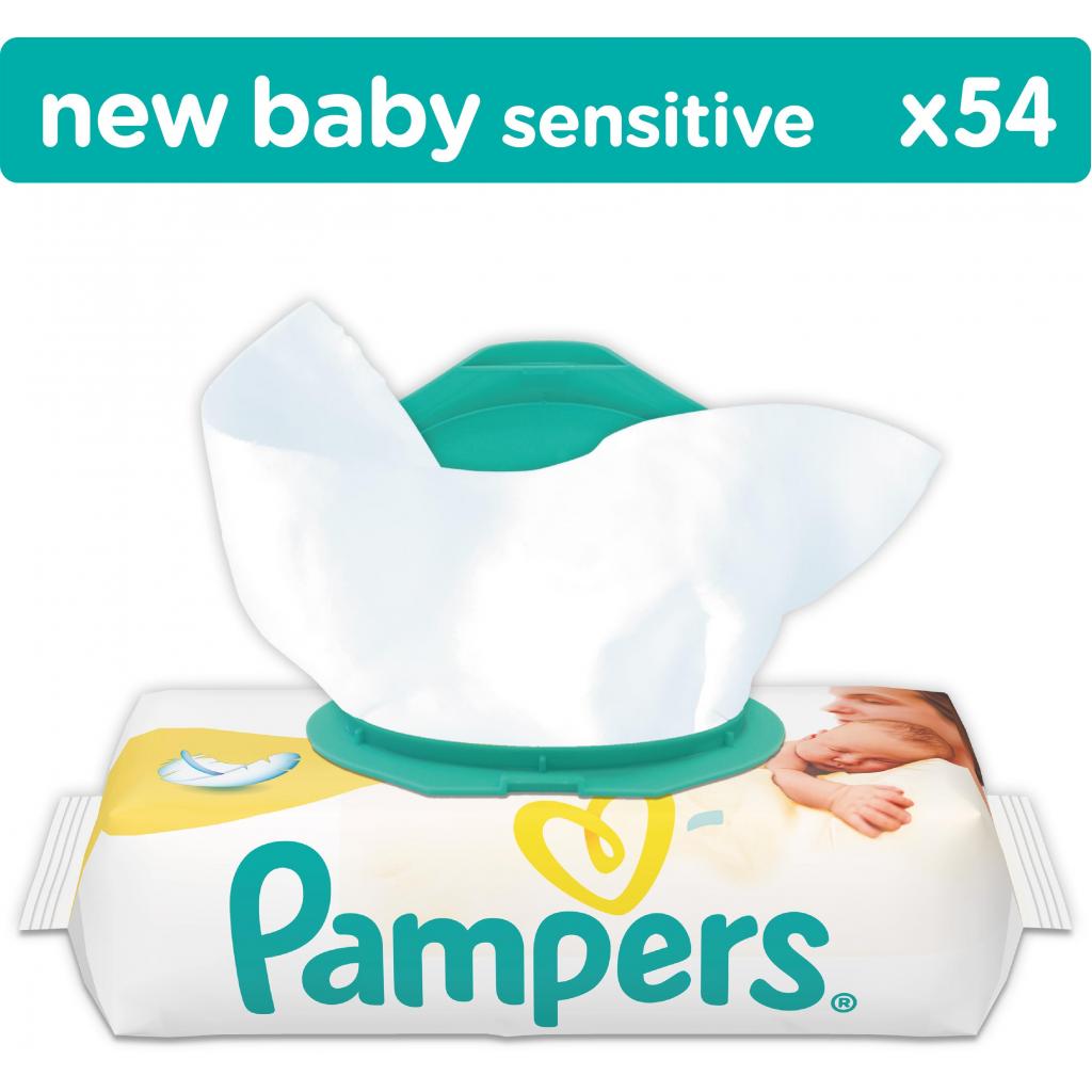 Дитячі вологі серветки Pampers New Baby Sensitive, 54 шт (4015400686101) - зображення 1