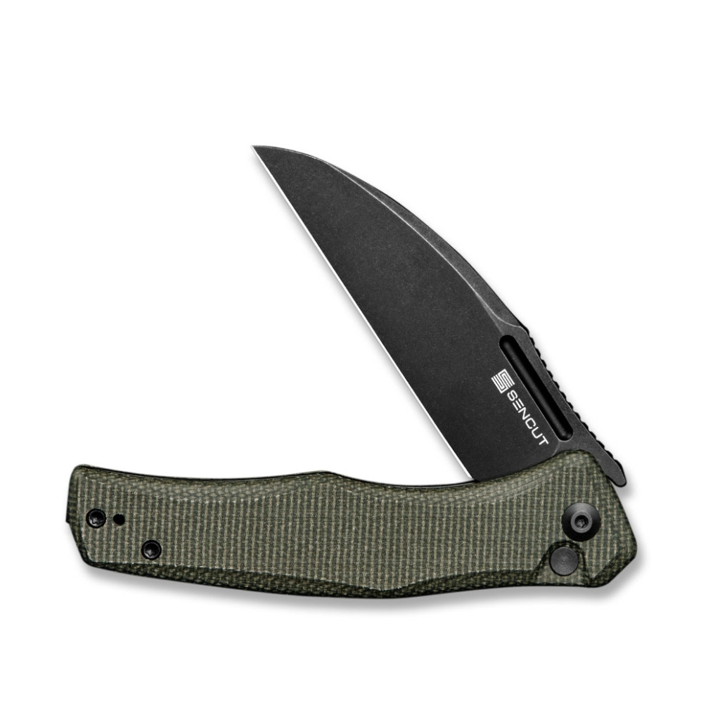 Ніж Sencut Watauga Blackwash Green Micarta (S21011-2) - зображення 4