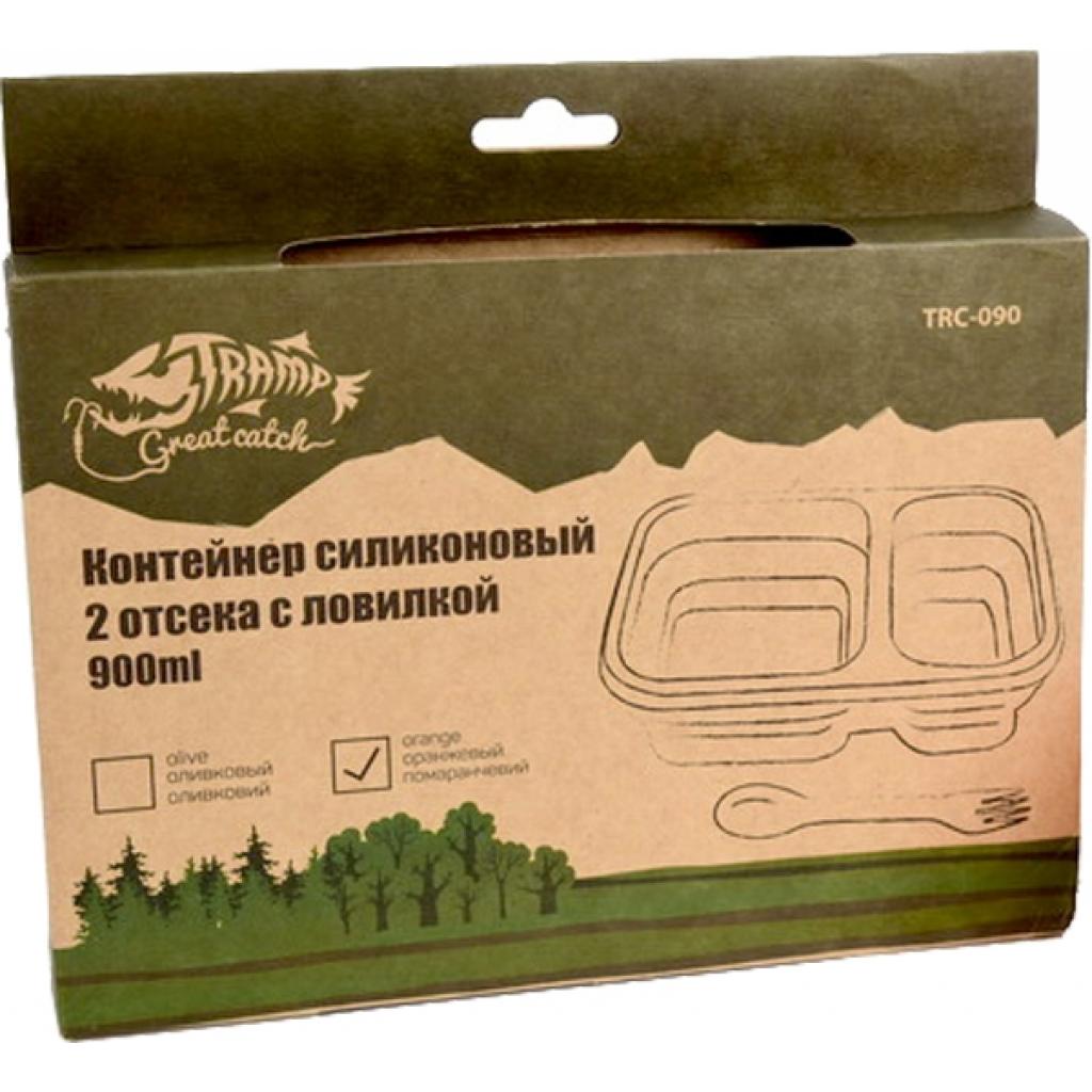 Набір туристичного посуду Tramp 2 відсіки силіконовий 900ml orange (TRC-090-orange) - зображення 5