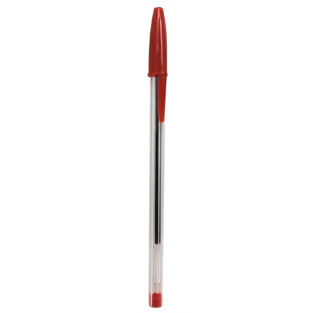Ручка кулькова H-Tone 0,7 мм, червона, уп. 50 шт (PEN-HT-JJ20103-R) - зображення 1