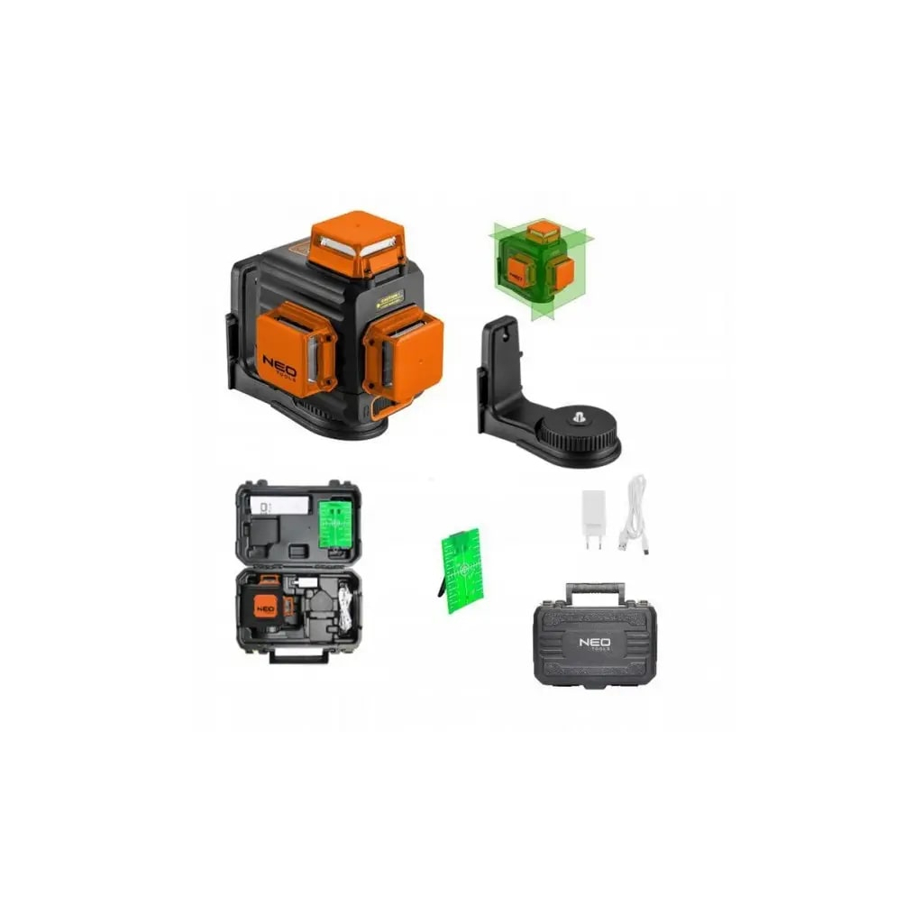 Лазерний нівелір Neo Tools 3D 20м, 0.03 мм/м, IP54, кейс (75-109) - зображення 2
